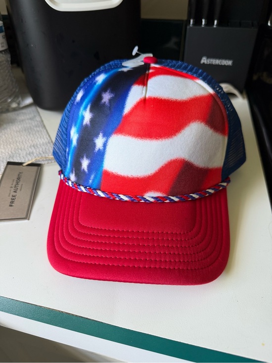 Free Authority Other - Free Authority Patriotic American Flag Hat - Red, White & Blue